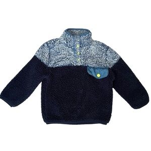 ANDY & EVAN Faux Sherpa Pullover Jacket Blue Size 2T